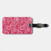 Cute white red paisley pattern Case-Mate iPhone ca Bagagelabel (Achterkant horizontaal)