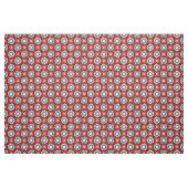 Cute White & Red Stylish Floral Geometric Pattern Stof (Fat Quarter)