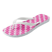Cute white roze kissenpatroon stropdas teenslippers (Schuin)