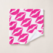Cute white roze kissons Hoesje-Mate stropdas Bad Handdoek (Wasdoekje)
