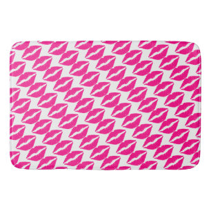 Cute white roze kissons Hoesje-Mate stropdas Badmat