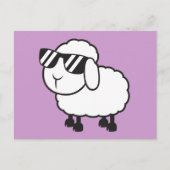 Cute White Sheep Cartoon Briefkaart (Voorkant)
