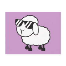 Cute White Sheep Cartoon