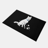 Cute White Siberian Husky - Sweet White Snow Dog Deurmat (Schuin)