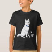 Cute White Siberian Husky Sweet White Snow Dog  T-shirt (Voorkant)