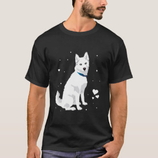 Cute White Siberian Husky Sweet White Snow Dog T-shirt
