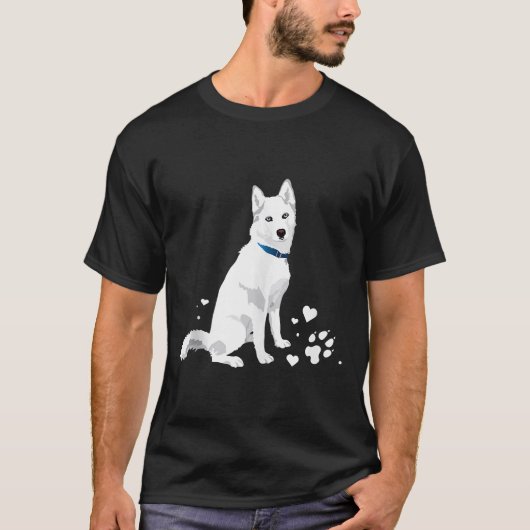 Cute White Siberian Husky Sweet White Snow Dog Ta T-shirt (Voorkant)
