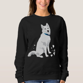 Cute White Siberian Husky - Sweet White Snow Dog Trui