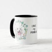 Cute White Speelgoed Poodle Wreatcoffee Mok (Voorkant links)