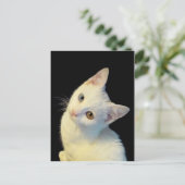 Cute White Turkey Van Kitten Briefkaart (Staand voorkant)