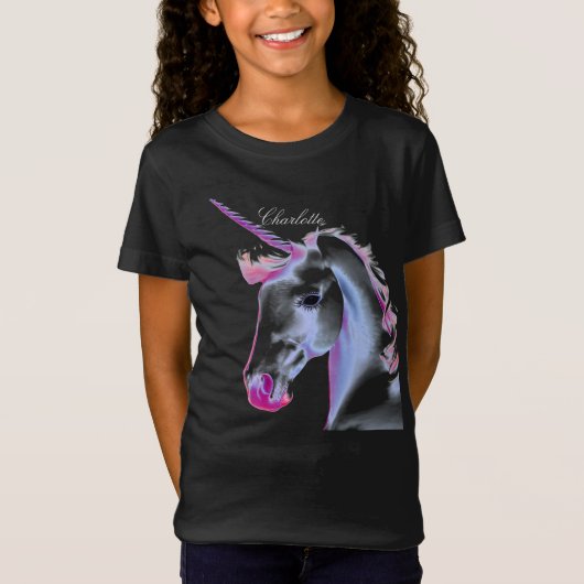 Cute White Unicorn AI Designer T-Shirt (Voorkant)