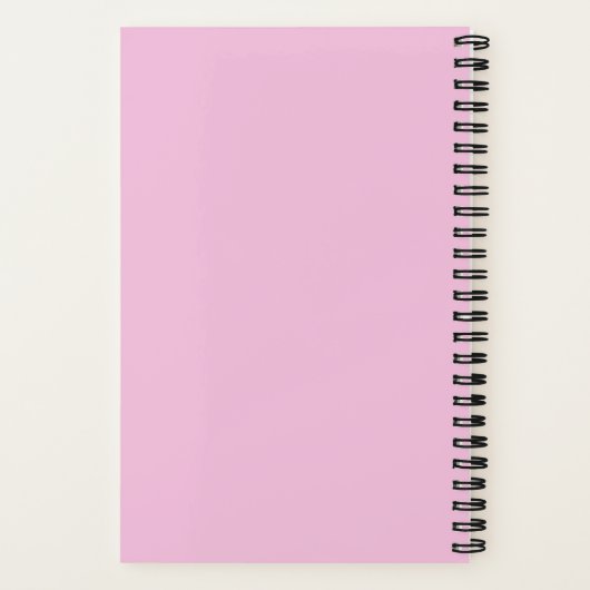 Cute White Unicorn met roze en blauwe mane Notitieboek (Achterkant)