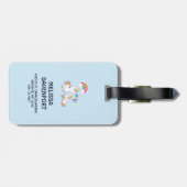 Cute White Unicorns Magical Mama & Baby Bagagelabel (Achterkant horizontaal)