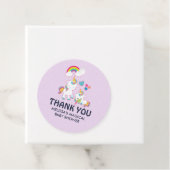 Cute White Unicorns Magical Mama & Baby Bedankt Bedankjes Labels (In situ)