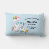 Cute White Unicorns Magical Mama & Baby Birth Kussen (Achterkant)