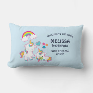 Cute White Unicorns Magical Mama & Baby Birth Kussen