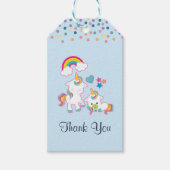 Cute White Unicorns Magical Mama & Baby Cadeaulabel (Voorkant)
