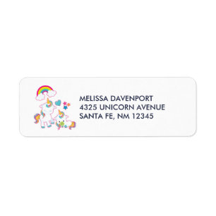 Cute White Unicorns Magical Mama & Baby Etiket