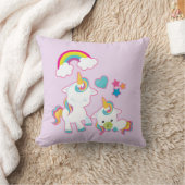 Cute White Unicorns Magical Mama & Baby Kussen (Deken)