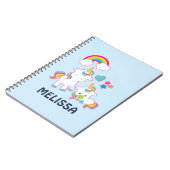 Cute White Unicorns Magical Mama & Baby Notitieboek (Linkerzijde)