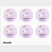 Cute White Unicorns Magical Mama & Baby Ronde Sticker (Vel)