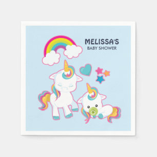 Cute White Unicorns Magical Mama & Baby Servet