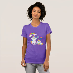Cute White Unicorns Magical Mama & Baby T-shirt