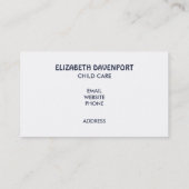 Cute White Unicorns Magical Mama & Baby Visitekaartje (Achterkant)