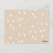 Cute White Whale Baby shower Beige Invitation Briefkaart (Achterkant)