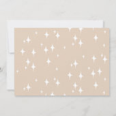 Cute White Whale Baby shower Beige Invitation Kaart (Achterkant)