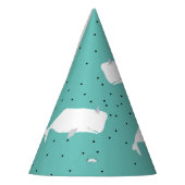 Cute White Whale Light Blauwgroen Feesthoedjes (Links)