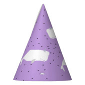 Cute White Whale Light Paars Feesthoedjes (Links)
