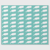 Cute White Whale Zee Ocean Cadeaupapier (Vlak)