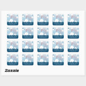 Cute White Whales Stylish Baby Dank u Stickers (Vel)