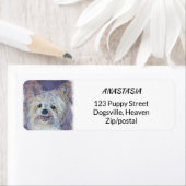 CUTE WHITE YORKIE MIX ETIKET (Insitu)