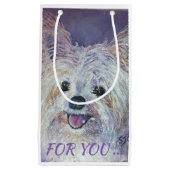 CUTE WHITE YORKIE MIX KLEIN CADEAUZAKJE (Voorkant)