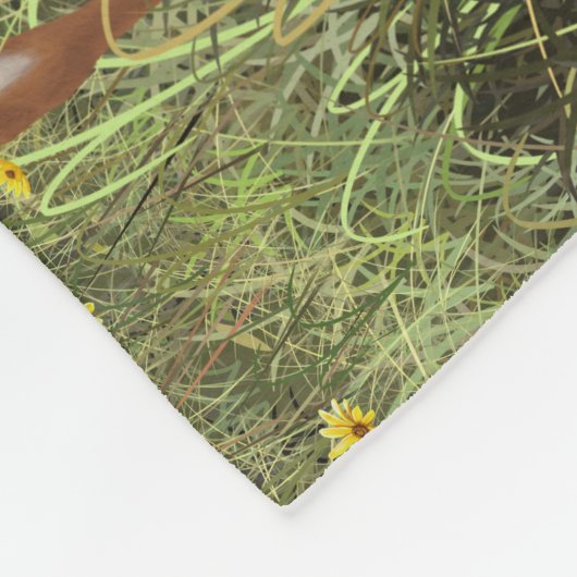 Cute Whitetail Deer Twin Fawns Fleece Deken (Hoek)