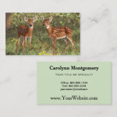 Cute Whitetail Deer Twin Fawns Visitekaartje (Voorkant / Achterkant)
