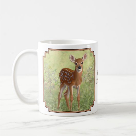 Cute Whitetail Fawn Koffiemok (Links)