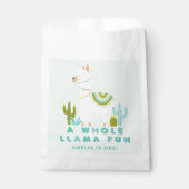 Cute Whole Llama Fun Aqua 1st Birthday Party Bedankzakje (Voorkant)