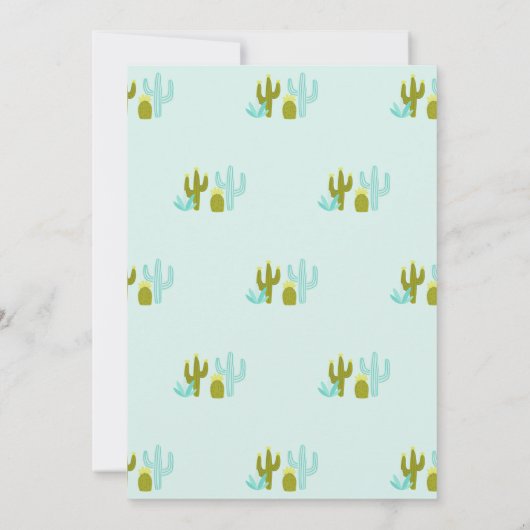 Cute Whole Llama Fun Aqua First Birthday Party Kaart (Achterkant)