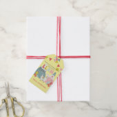 Cute Whole Llama Fun Birthday Dank u Cadeaulabel (Met Touw)