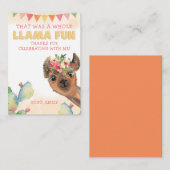 Cute Whole Llama Fun Birthday Dank u Notitiekaartje (Voorkant / Achterkant)