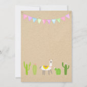 Cute Whole Llama Fun Kids Birthday Invitation Kaart (Achterkant)
