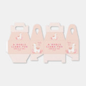 Cute Whole Llama Fun Pink 1st Birthday Party Bedankdoosjes (Uitgevouwen)