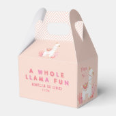Cute Whole Llama Fun Pink 1st Birthday Party Bedankdoosjes (Voorkant Zijde)