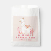 Cute Whole Llama Fun Pink 1st Birthday Party Bedankzakje (Voorkant)