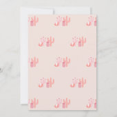 Cute Whole Llama Fun roze First Birthday Party Kaart (Achterkant)