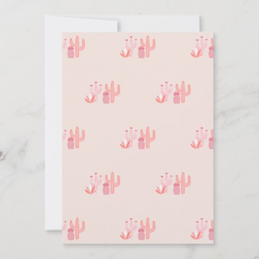 Cute Whole Llama Fun roze First Birthday Party Kaart (Achterkant)