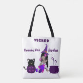 Cute Wicious Wandering Witch Personalized Hallowee Tote Bag (Achterkant)